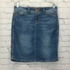 The Grane Jean Skirt Women's Jr. Sz 7 Blue Denim Festival Country Cowgirl Rodeo